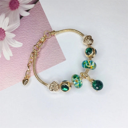 Cute Minimalist Dolphin Heart Shape Flower Stainless Steel Alloy Resin Rhinestones Bangle In Bulk