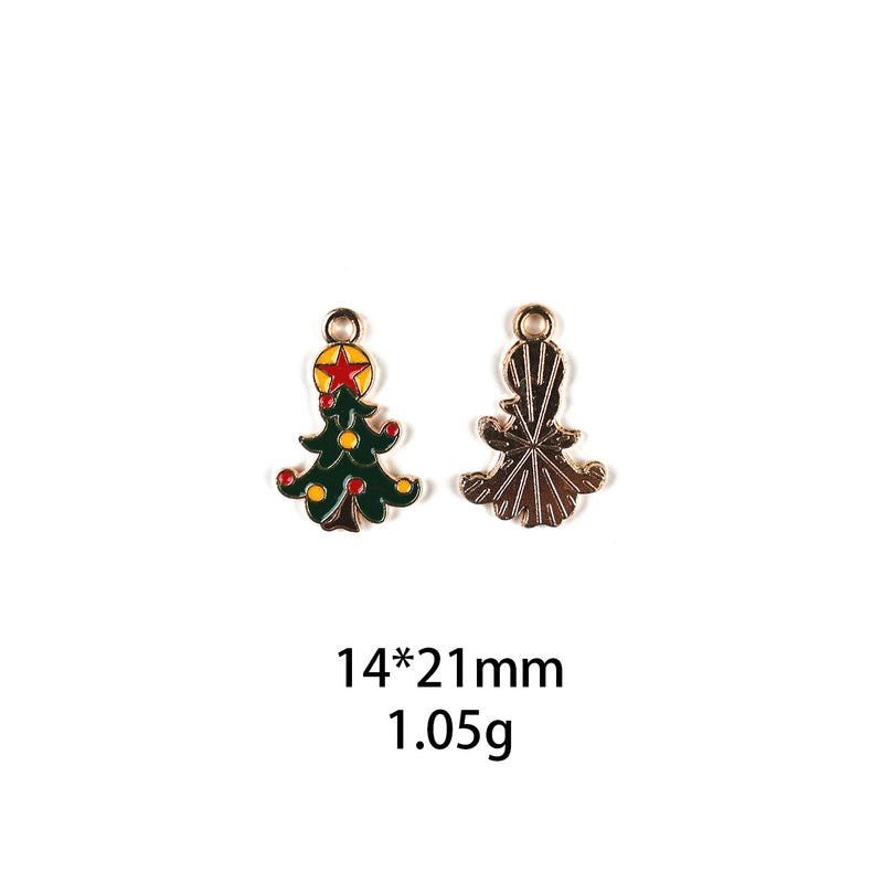 10 PCS/Package Zinc Alloy Christmas Hat Christmas Socks Pendant Jewelry Accessories