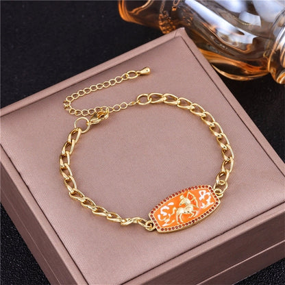 Vintage Style Minimalist Animal Letter Copper Bracelets Cuban Link Chain Curb Chain Cable Chain Box Chain