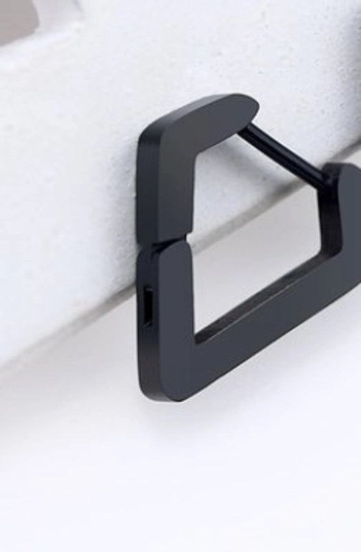 1 Piece Minimalist Solid Color Plating Stainless Steel Silver Plated Earrings