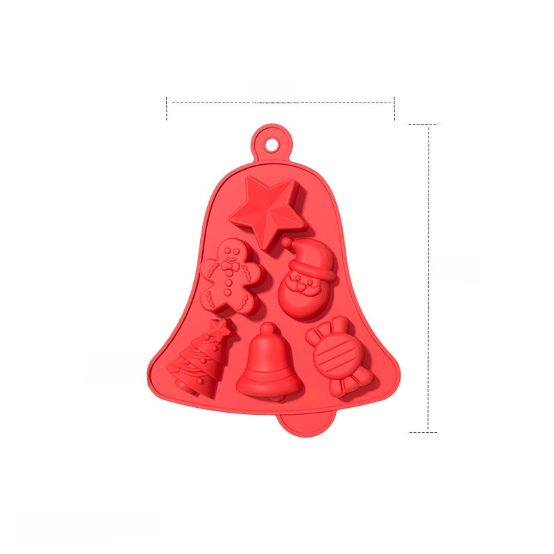 In Stock 6 Even Christmas Silicone Cake Mold DIY Household Kitchen Food Grade Baking Tools Manufacturers