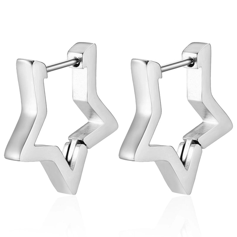 1 Piece Fashion Square Star Heart Shape 201 Stainless Steel 18K Gold Plated Earrings