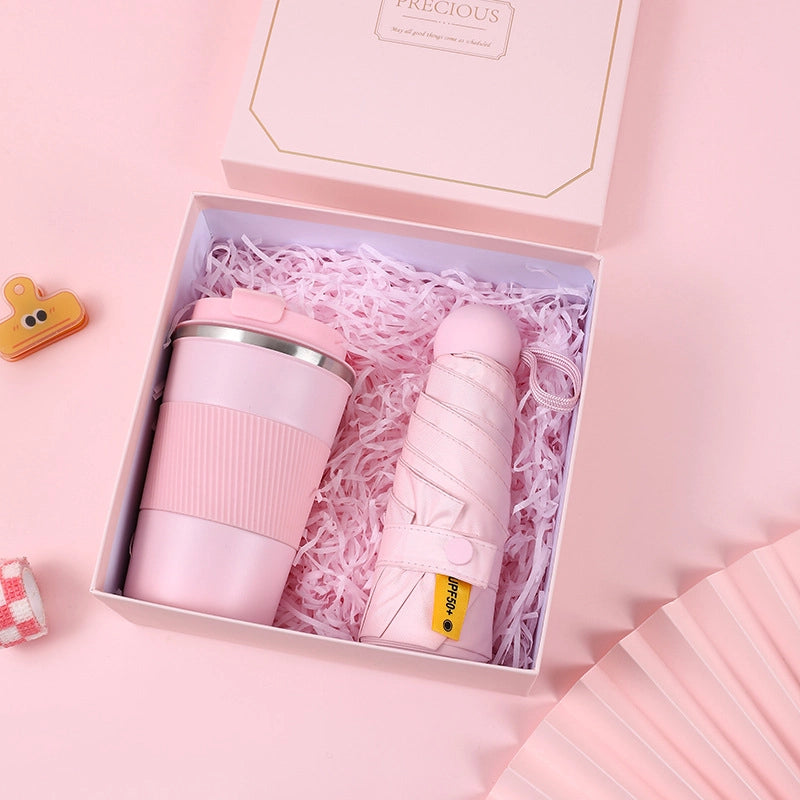 Business Gift Set Women's Day Gift Employee Activity Insulated Cup Umbrella Suitable For Clients