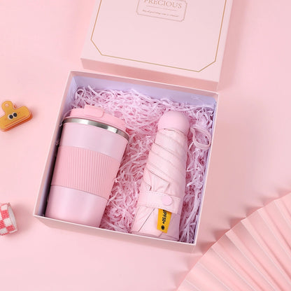 Business Gift Set Women's Day Gift Employee Activity Insulated Cup Umbrella Suitable For Clients