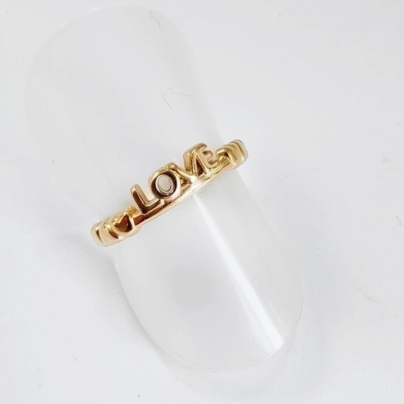 Titanium Steel 14K Gold Plated Casual Minimalist Plating Hollow Out Leaves Solid Color Open Rings