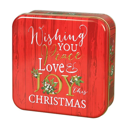 Christmas Christmas Tree Letter Tinplate Holiday Banquet Date Candy Storage Box Gift Wrapping Supplies