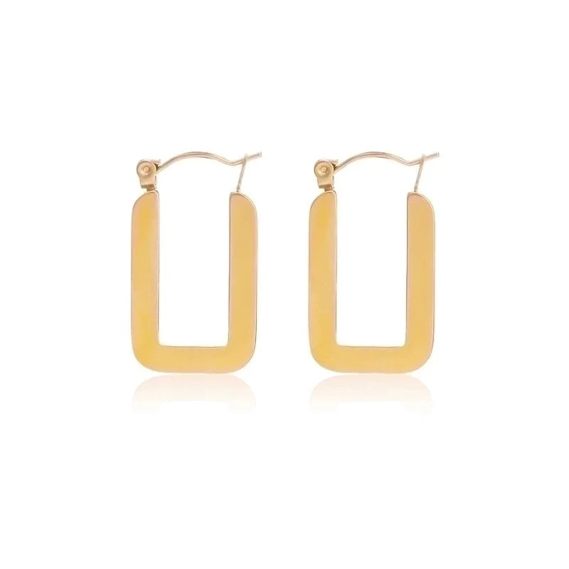 1 Pair IG Style Minimalist Solid Color Plating 304 Stainless Steel Stainless Steel Earrings