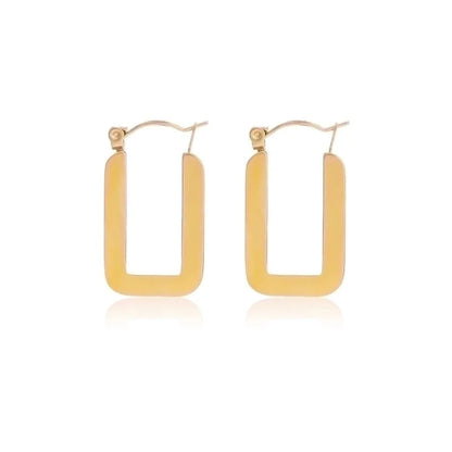 1 Pair IG Style Minimalist Solid Color Plating 304 Stainless Steel Stainless Steel Earrings