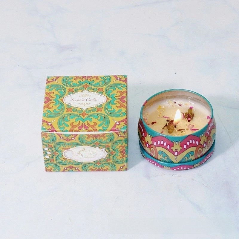 Christmas Fashion Santa Claus Contrasting Colors Flower Wax Metal