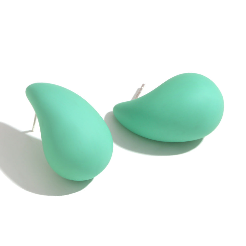 Fashion Circle Geometric Stainless Steel Stud Earrings