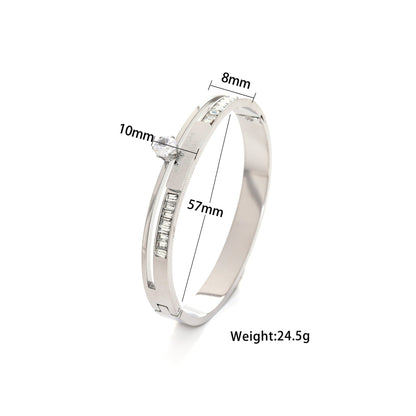 Star Titanium Steel 18K Gold Plated Bangles