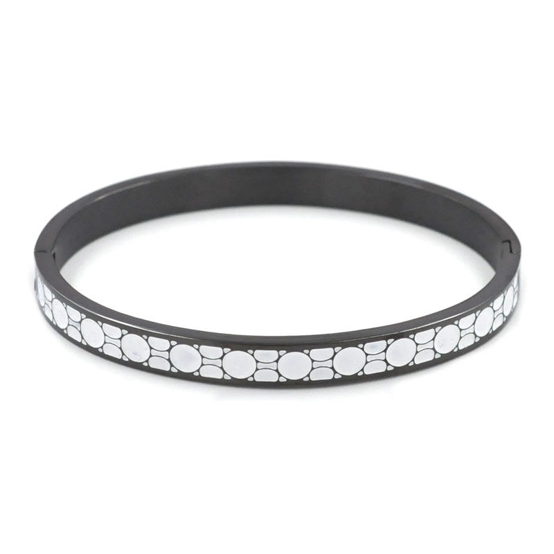 Streetwear Round Stainless Steel Bangle In Bulk