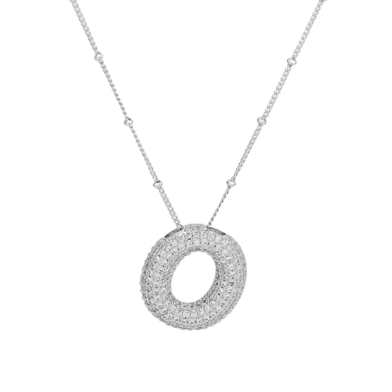 Casual Minimalist Letter Brass Plating Zircon Pendant Necklace 1 Piece