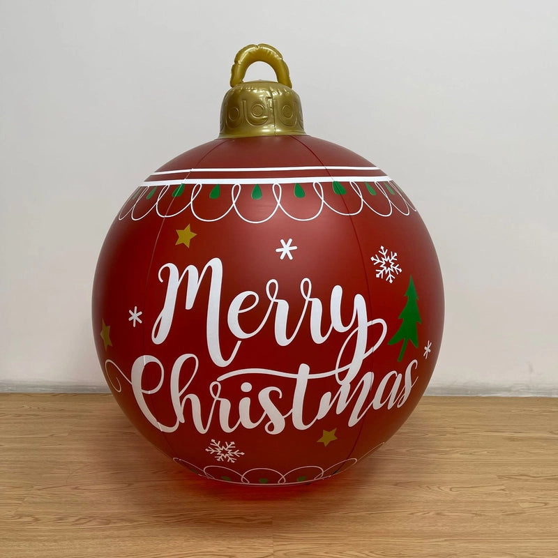 Christmas Fashion Letter Stripe Snowflake PVC Outdoor Ball