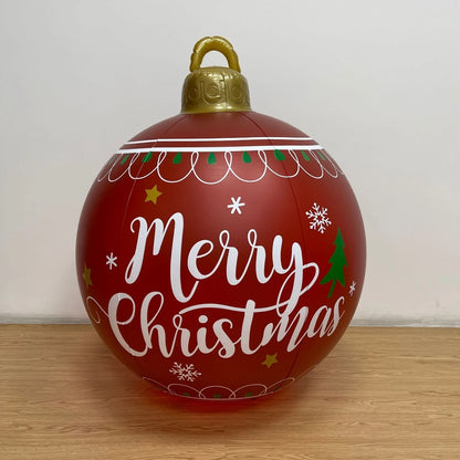 Christmas Fashion Letter Stripe Snowflake PVC Outdoor Ball