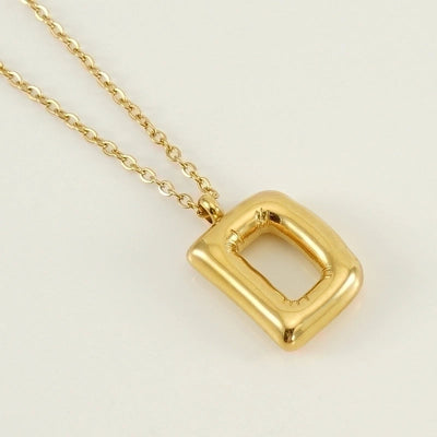 304 Stainless Steel 18K Gold Plated Casual Cute Plating Letter Titanium Steel Pendant Necklace