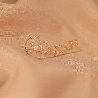 New Earrings Simple Star Love Ear Hangings Non-mainstream Single Ear Jewelry