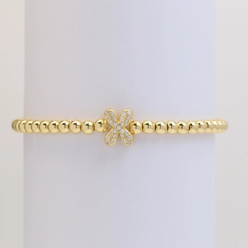 Xi Yin Hot Sale Brass Micro-Inlaid Bubble Balloon Diy26 English Letters Copper Bead Beaded Elastic Wire Bracelet