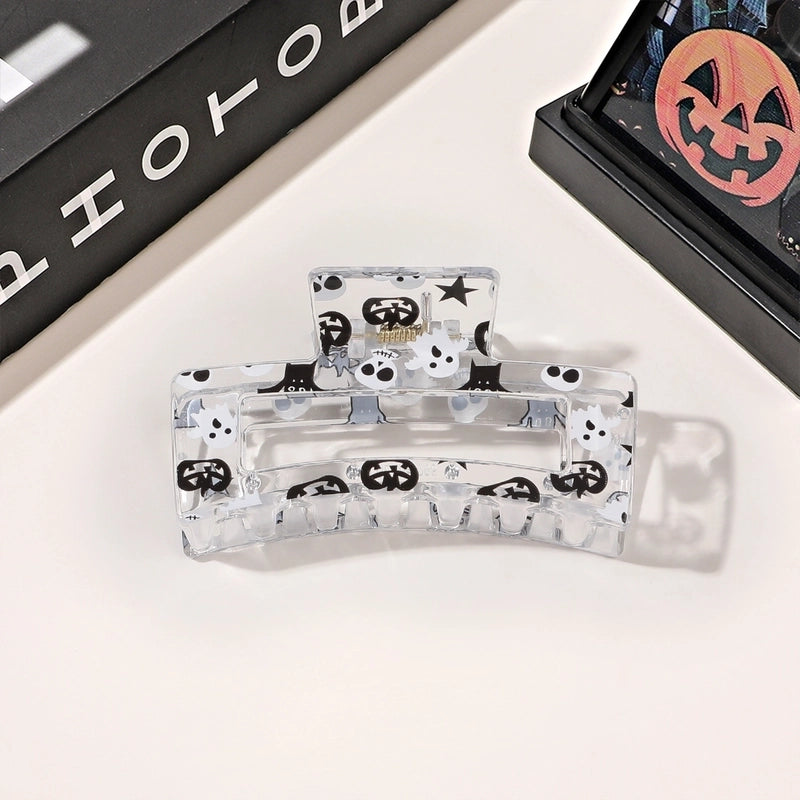 Halloween Minimalist Classic Style Women's Spider Web Skull Plastic Hair Claws