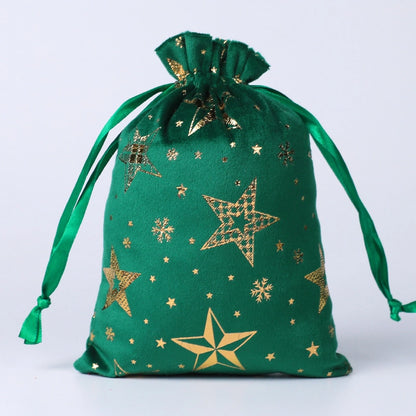 Christmas Minimalist Classic Style Christmas Tree Snowflake Flocking Holiday Daily Gift Bags Gift Wrapping Supplies