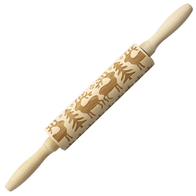 Christmas Cartoon Style Ethnic Style Elk Theaceae/Muhe Rolling Pin 1 Piece