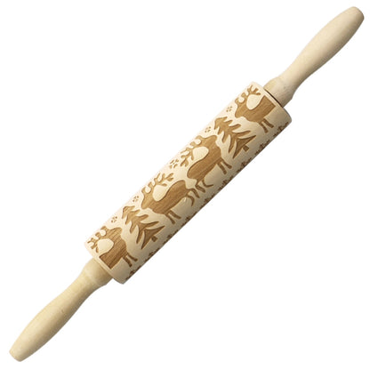 Christmas Cartoon Style Ethnic Style Elk Theaceae/Muhe Rolling Pin 1 Piece
