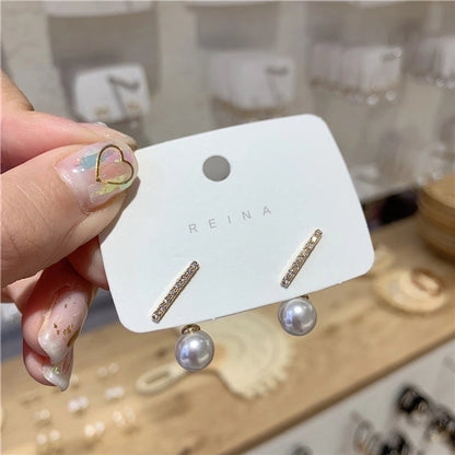 Fashion Geometric Alloy Plating Artificial Pearls Women\'s Earrings 1 Pair