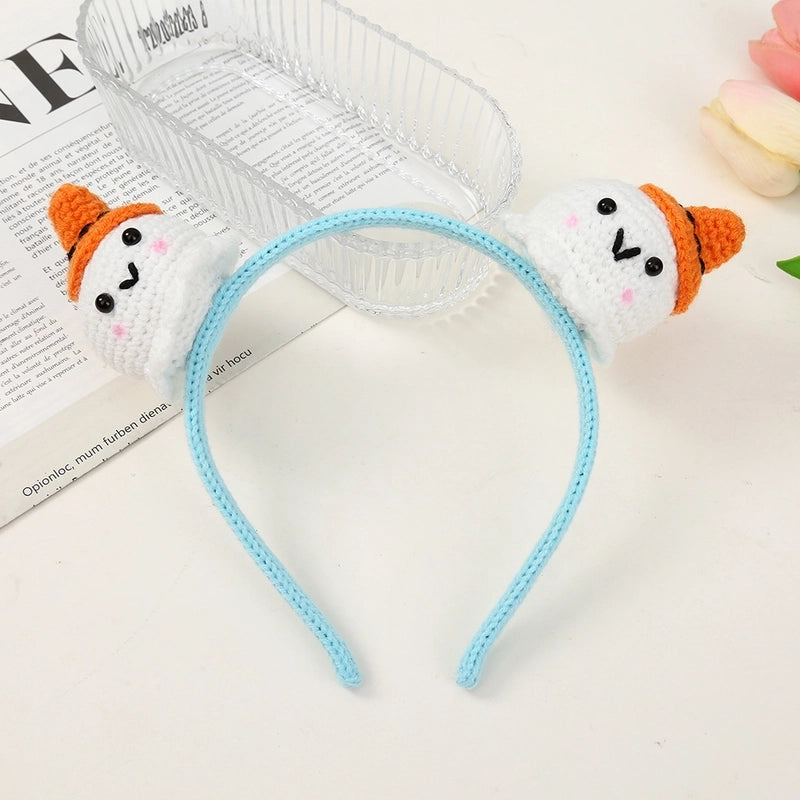 Halloween Cute Women's Pumpkin Snowman Skull Yarn Hair Band