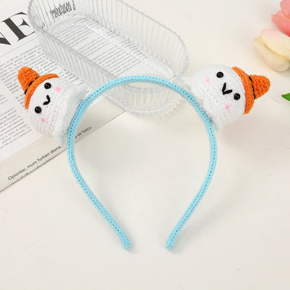 Halloween Cute Women's Pumpkin Snowman Skull Yarn Hair Band