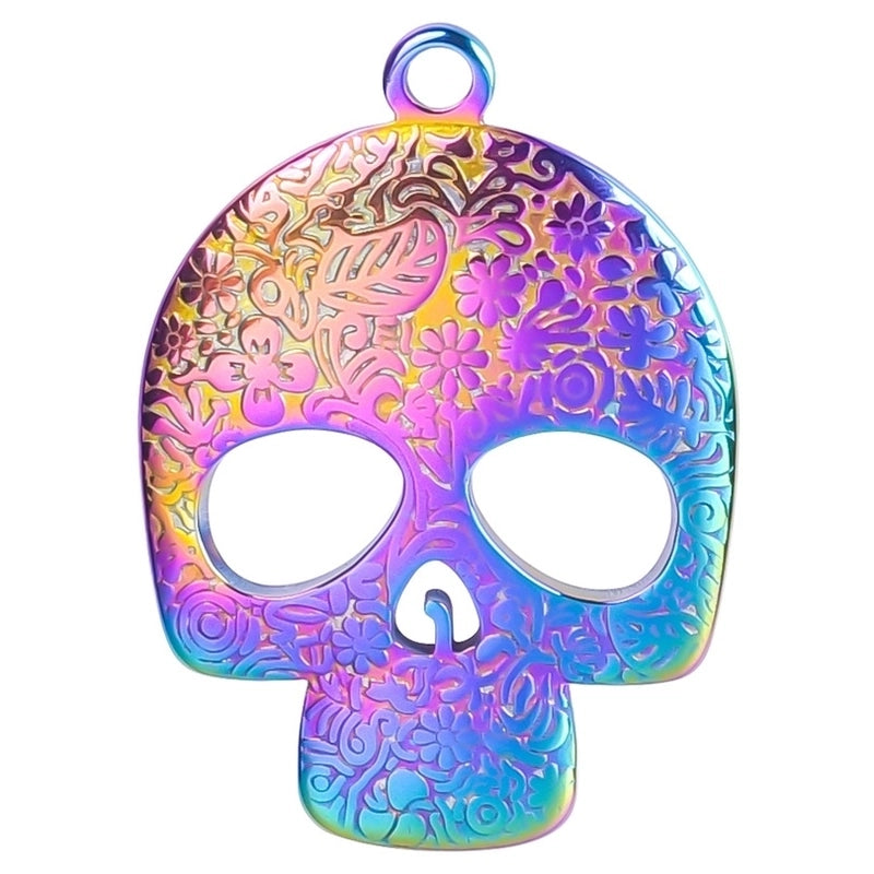 2 Pieces Minimalist Classic Style Skull 304 Stainless Steel Plating Pendant Necklace