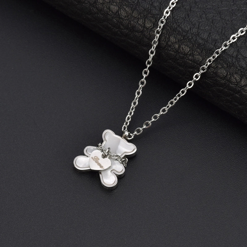 Princess Cute Bear 304 Stainless Steel 18K Gold Plated Stainless Steel Jewelry Sets