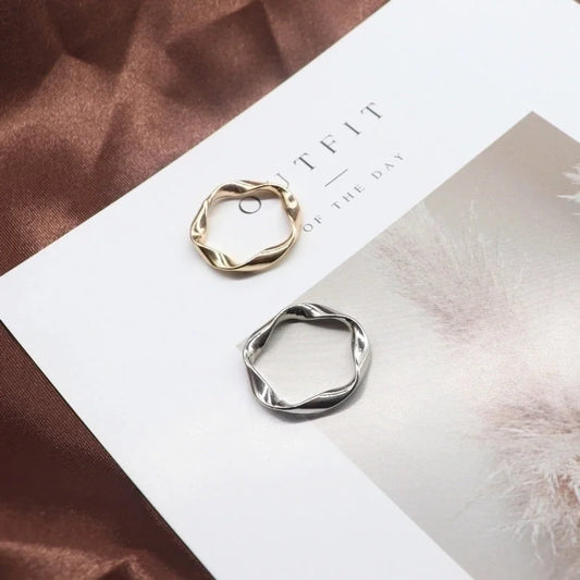 Minimalist Solid Color Copper Open Rings