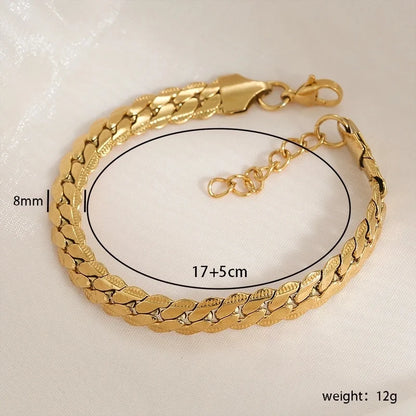 Hip-Hop Punk Minimalist Geometric 304 Stainless Steel Stainless Steel Bracelets In Bulk