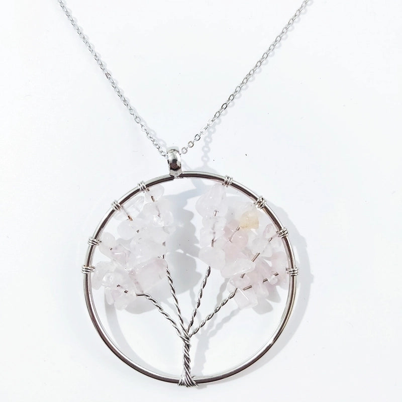Minimalist Flower Crystal Hollow Out Pendant Necklace 1 Piece