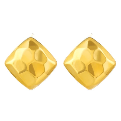 1 Pair Minimalist Classic Style Water Droplets Titanium Steel 18K Gold Plated Ear Studs