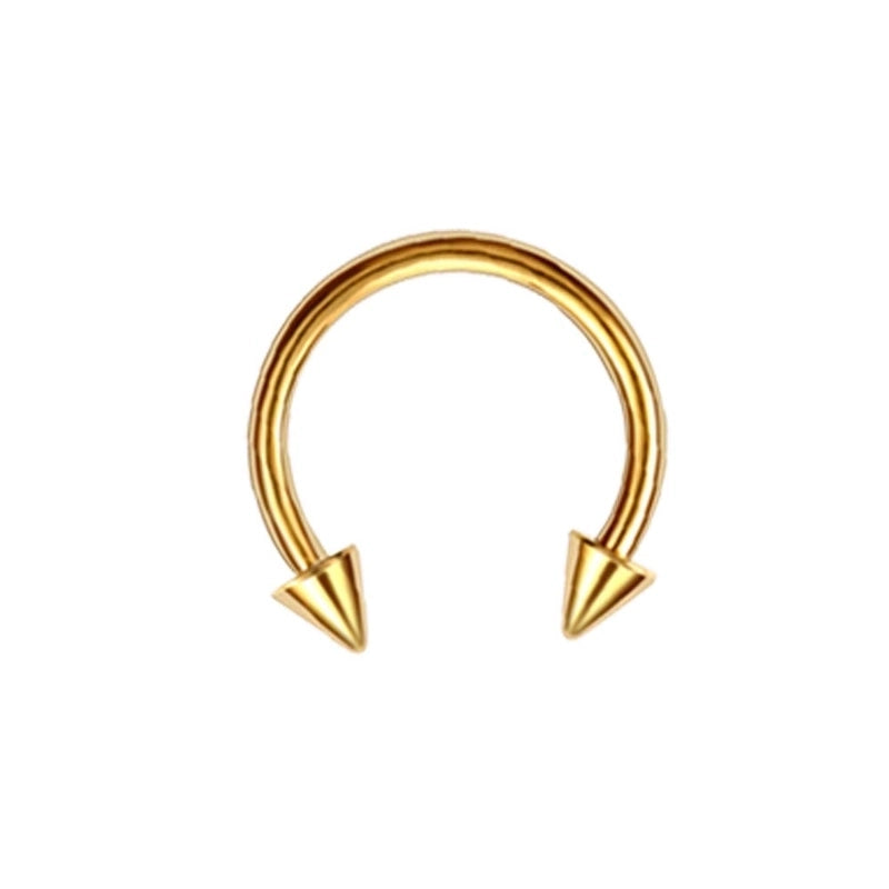 Classic Style Solid Color Stainless Steel Nose Ring In Bulk