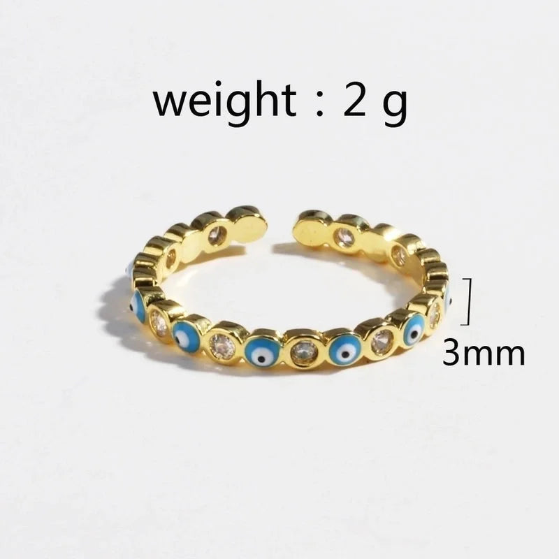 Copper Devil's Eye Rings