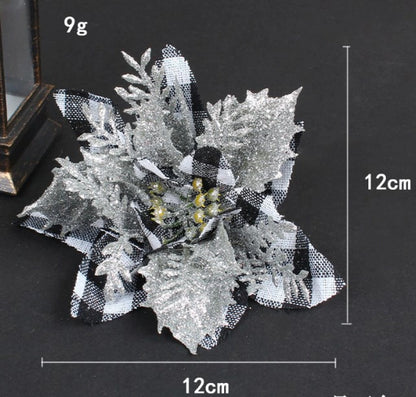 Christmas Pastoral Plaid Flower Party Decorative Props