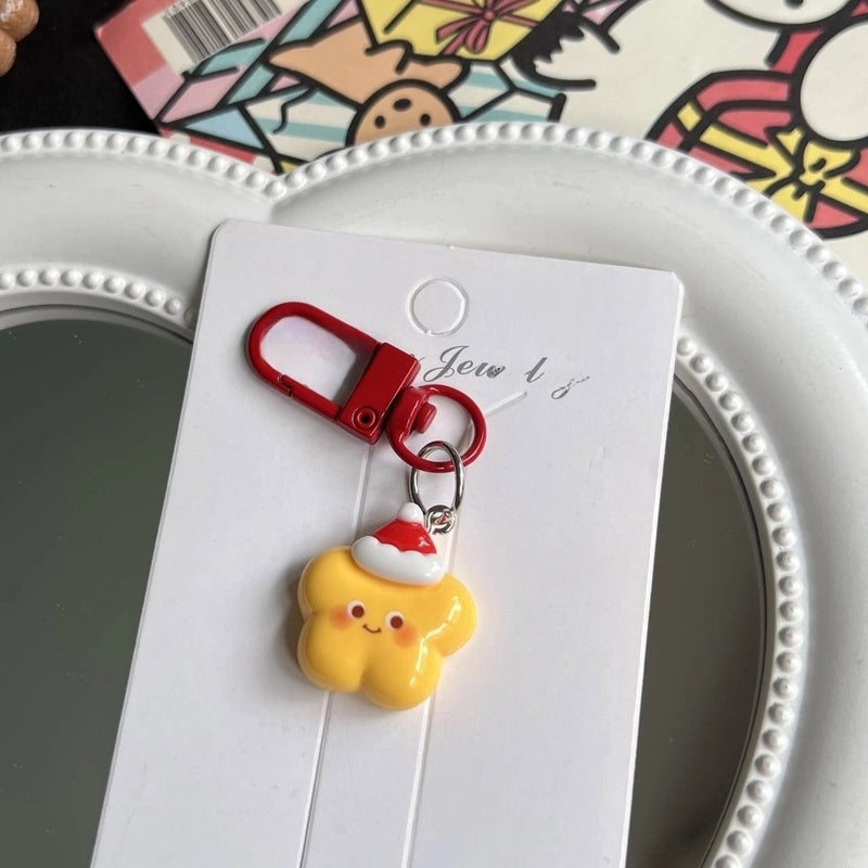 Cute Santa Claus Resin Christmas Women's Keychain