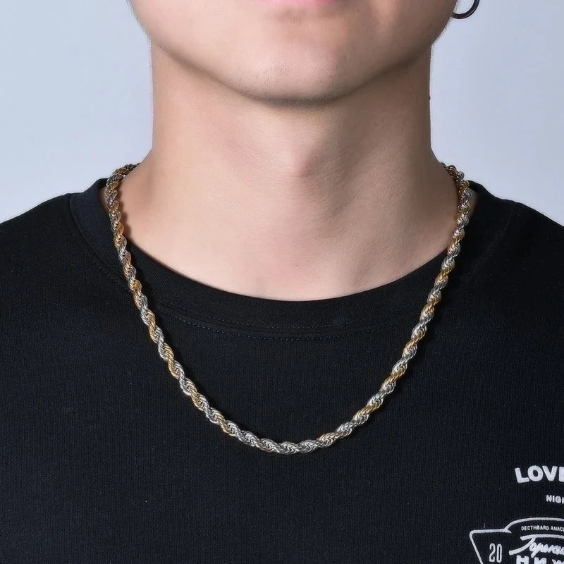 Titanium Steel Minimalist Waves Plating Necklace