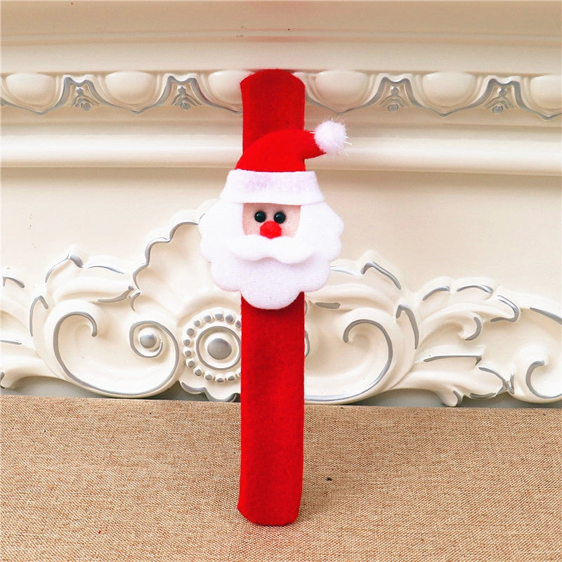 Luminous Style Christmas Small Gifts For Children Christmas Creative Gift With Lights Old Man Snowman Slap Bracelet Pop Bracelet