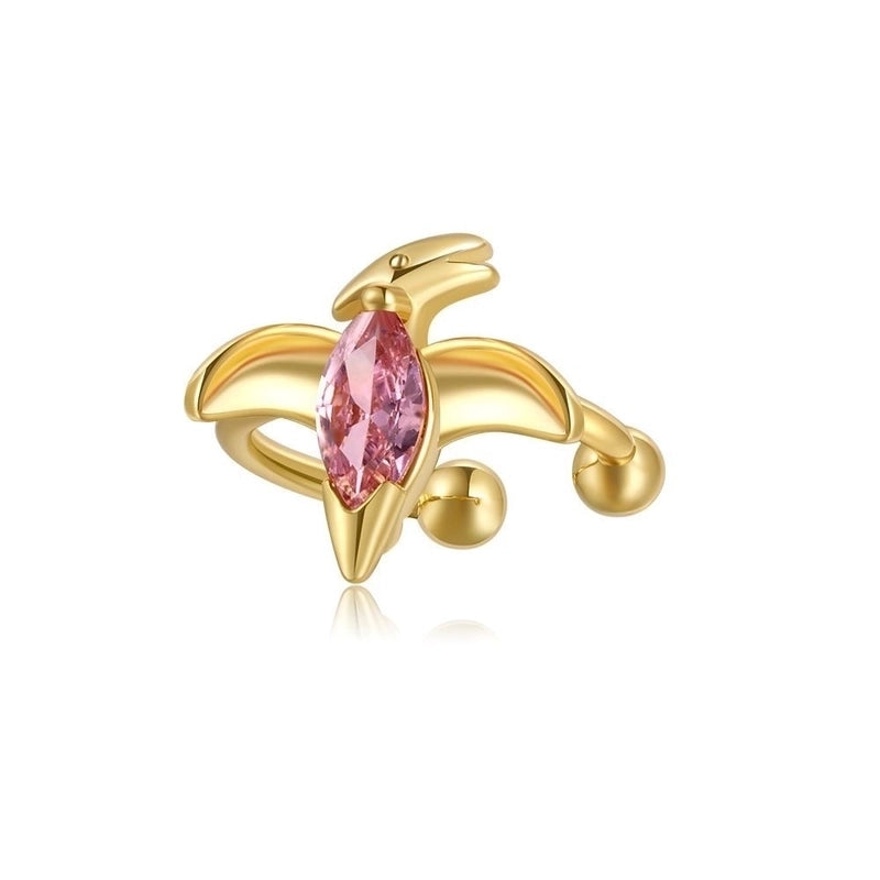 Fashion Dinosaur Copper Artificial Gemstones Earrings