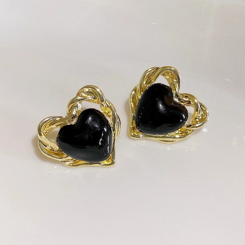 1 Pair IG Style Minimalist Heart Shape Flower Bow Knot Inlay Alloy Artificial Pearls Rhinestones Drop Earrings Earrings Ear Studs