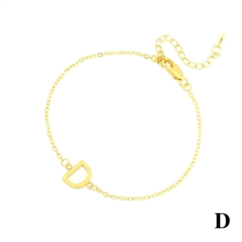 Minimalist Letter Copper Plating 18k Gold Plated Bracelets