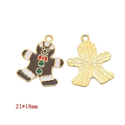 1 Piece Alloy Christmas Tree Santa Claus Christmas Socks Pendant Jewelry Accessories