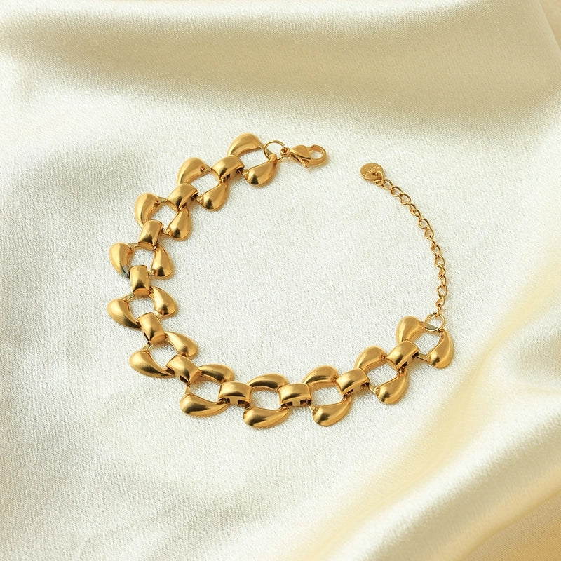 Casual Vacation Modern Style Pentagram Cross Oval 304 Stainless Steel 14K Gold Plated Bracelets In Bulk