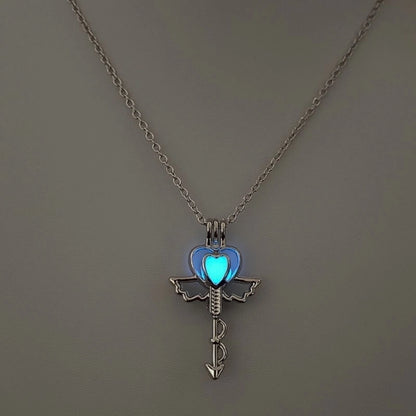 Luminous Hollow Diy Cage Christmas Tree Women's Necklace