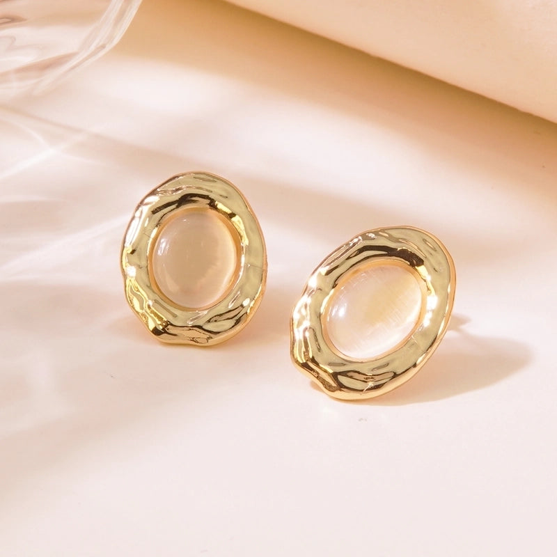 1 Pair Fairy Style Vintage Style Tropical Geometric 304 Stainless Steel Imitation Gold Ear Studs