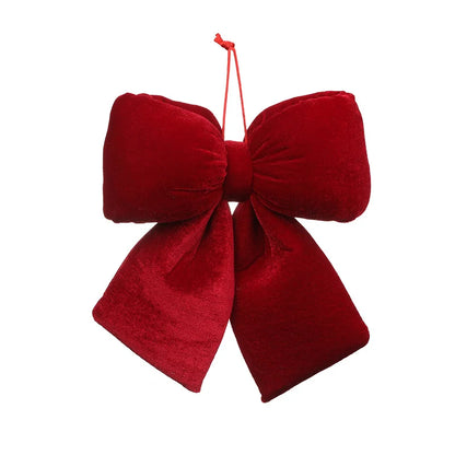 Christmas Bow Red Christmas Pendant Velvet Wedding Decoration Christmas Tree Ornament