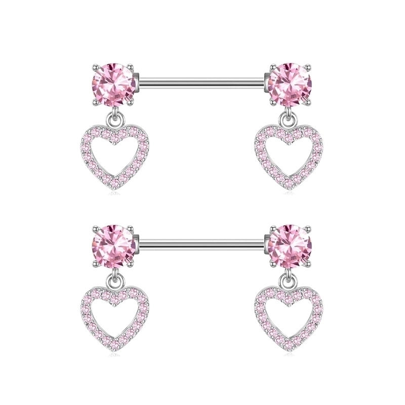1 Piece 1 Set 1 Pair Belly Rings Minimalist Solid Color 304 Stainless Steel Inlay Rhinestones Belly Rings